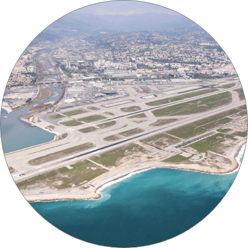 aéroport de Nice, France, côte d'Azur, Méditerranée